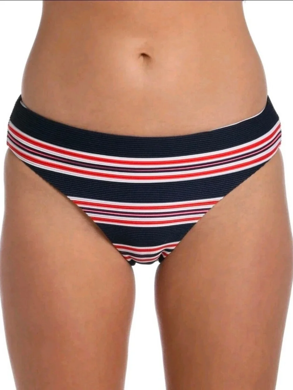 La Blanca 'Sailor Stripe' Hipster Bikini Swimsuit Bottom, Indigo Sz 16 NWT